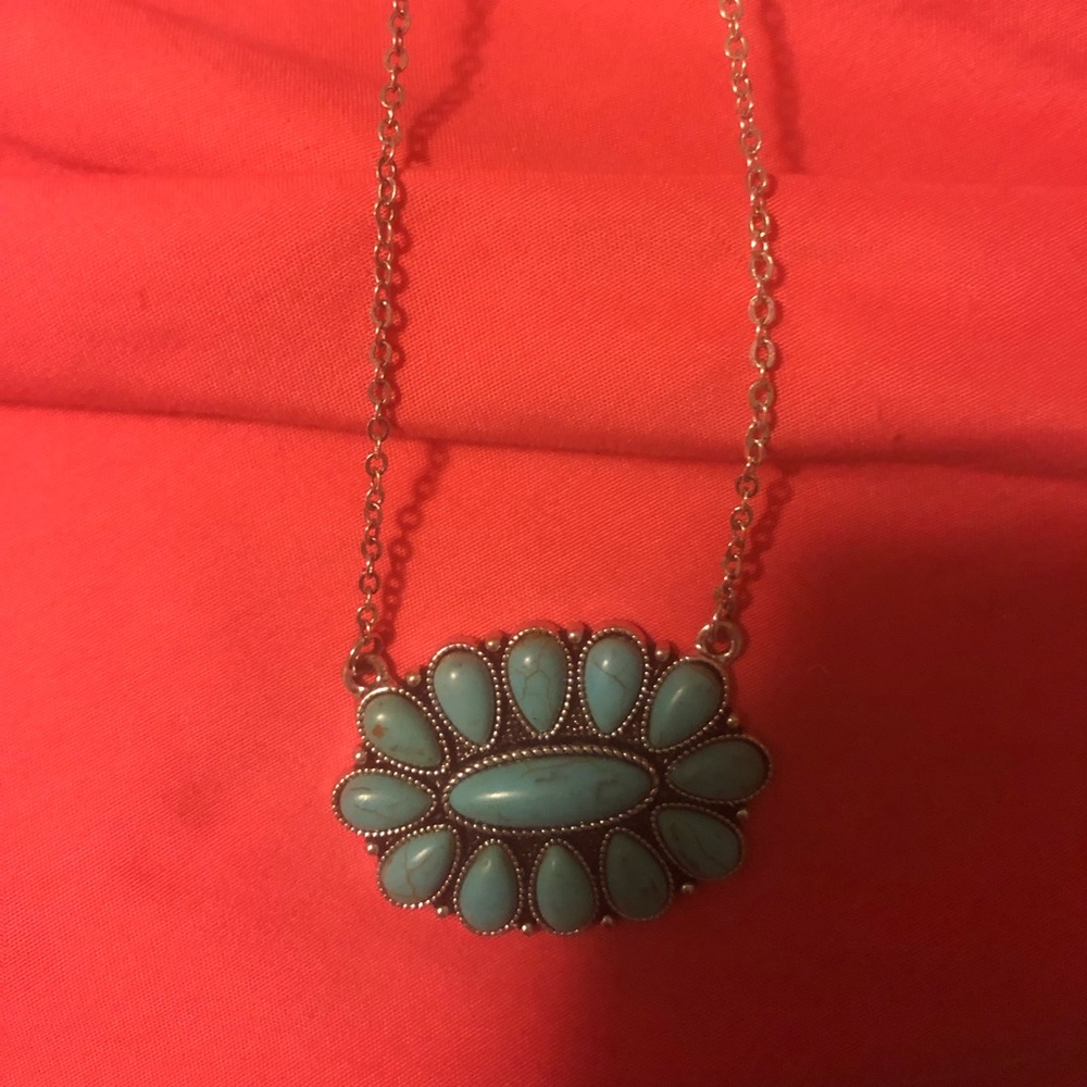 Fake Turquoise stone necklace